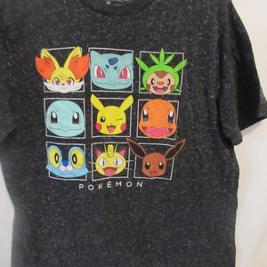 Pokemon T-Shirt Size: Adult Medium Charcoal Grey. Preowned. Pikachu